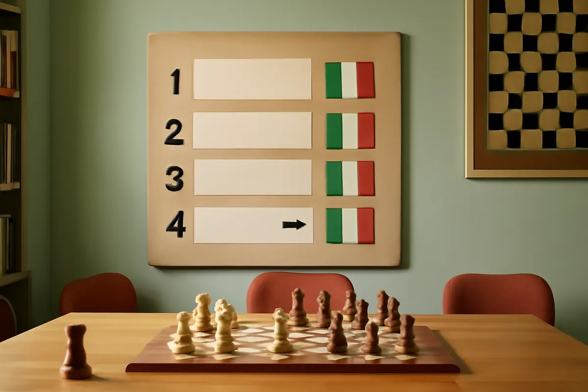 Classifica aggiornata dei circoli di scacchi in Italia: scopri dove si cresce più in fretta